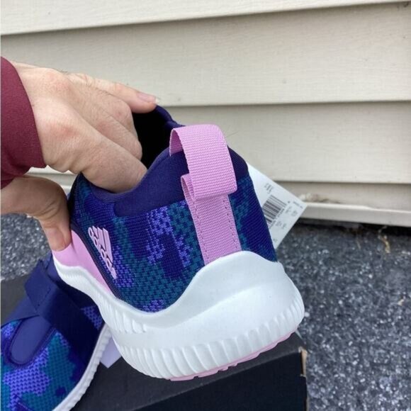 Acubi mermaidcore fairycore Adidas FortaRun X women’s Blue Camo Sneakers size 6 - Picture 4 of 6